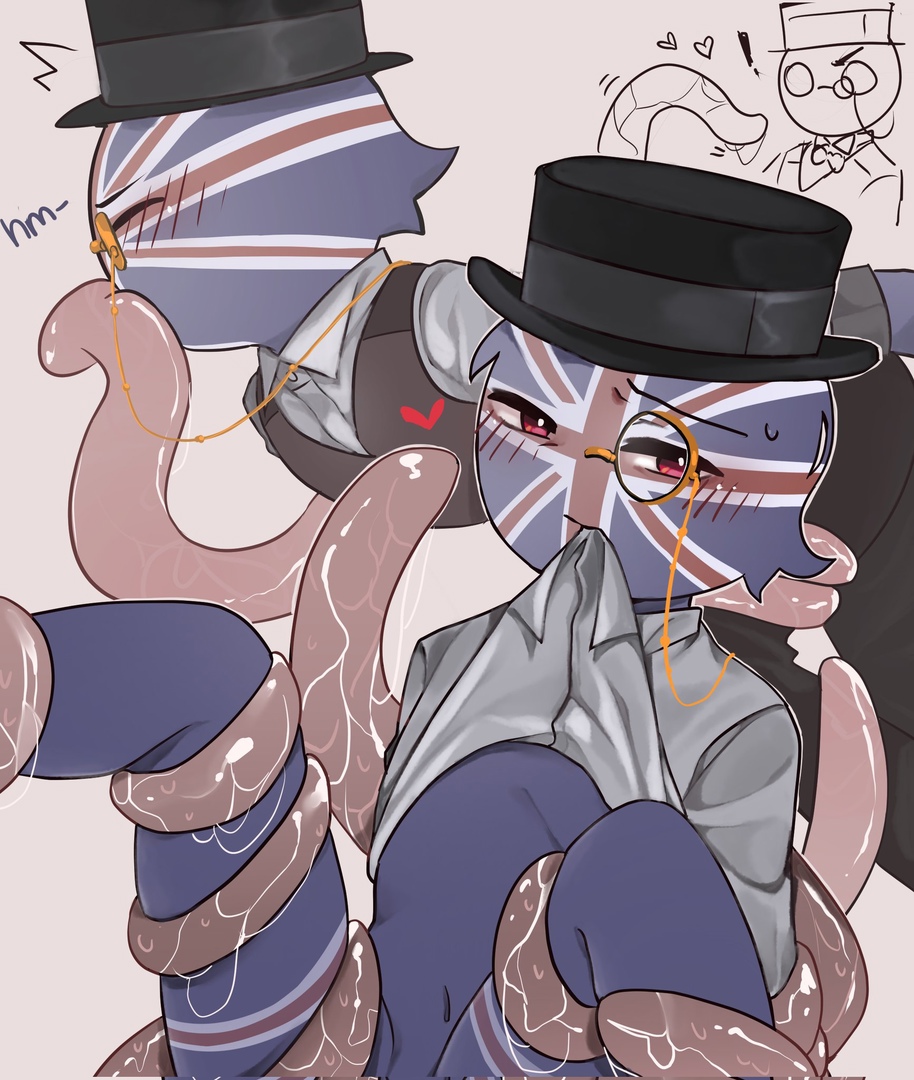 Rule 34 - ! 1boy Clothing Countryhumans Gray Background Heart Kissing Male  Male Focus Male Only Oral Penetration Simple Background Tentacle Tentacle  Sex United Kingdom (countryhumans) Yaoi | 7847683