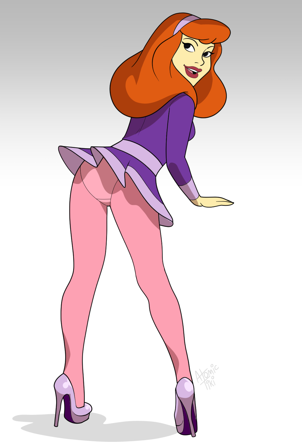 Rule 34 Atomictiki Clothed Clothing Daphne Blake Dress Female Hanna