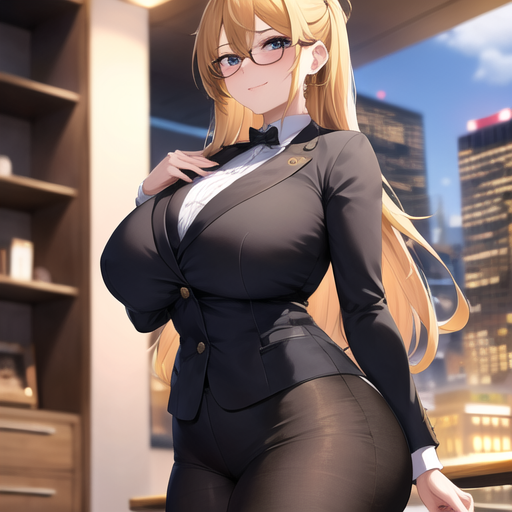 Rule Girls Ai Generated Big Breasts Blonde Female Buisness Suit