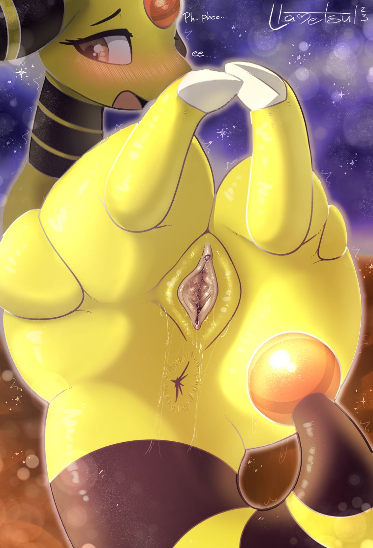 Rule 34 2023 Ampharos Anus Ass Black Stripes Blush Bodily Fluids