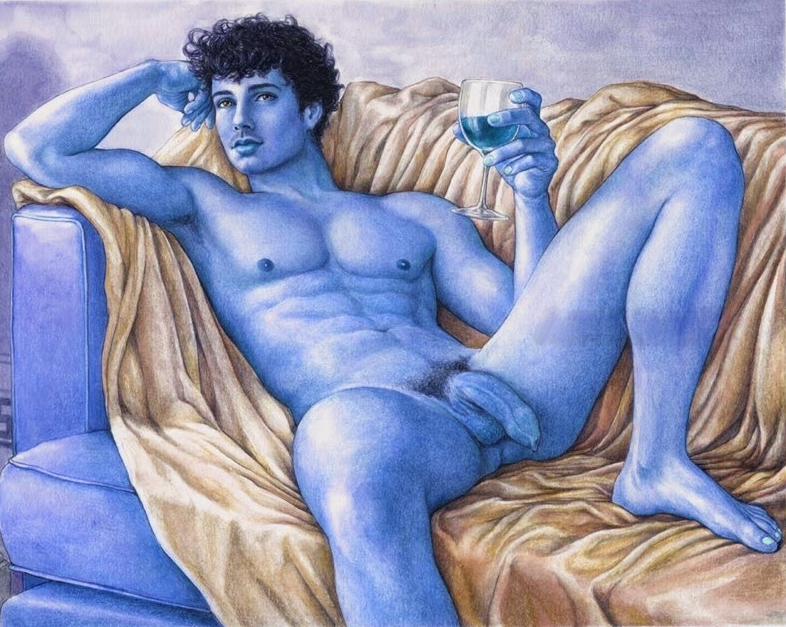 Rule 34 Blue Body Blue Nipples Blue Skin Completely Naked Completely