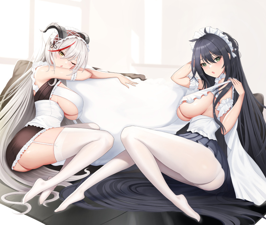 Rule 34 2girls Absurdly Long Hair Absurdres Aegir Azur Lane Aegir