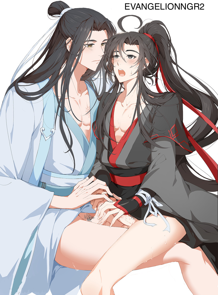 Rule 34 Bishonen Black Hanfu Canon Couple Clothed Sex Clothing