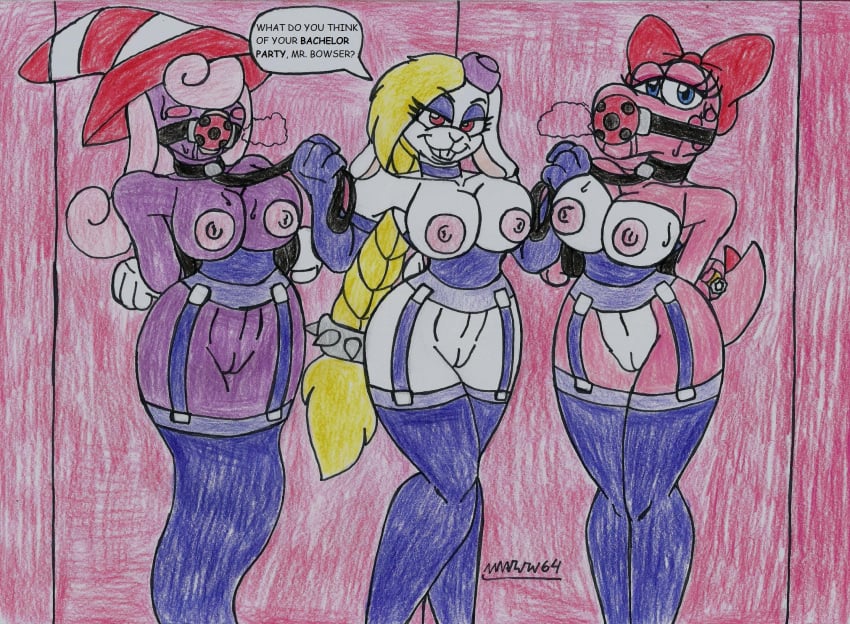 Rule 34 Anthro Bachelor Party Big Breasts Big Hips Birdo Blonde Hair