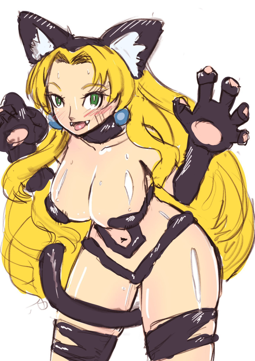 Rule Girls Big Breasts Blonde Hair Breasts Cat Girl Cat Paws