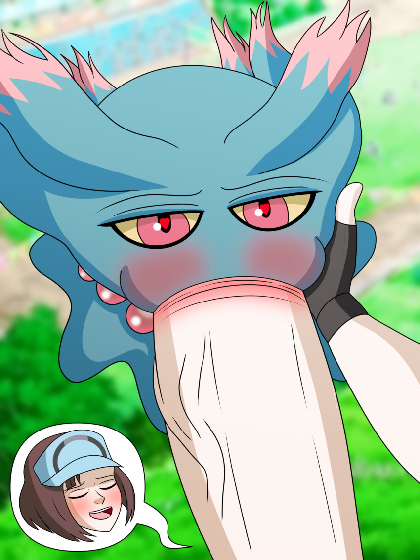 Rule 34 1futa Ace Trainer Pokemon Anthro Blowjob Blush Brown Hair