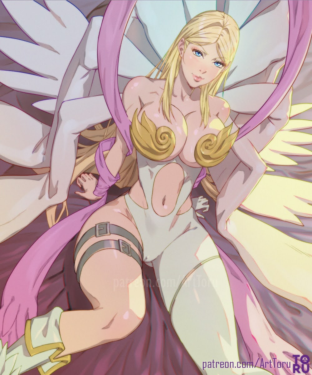 Rule Girls Wings Angel Angel Wings Angewomon Arttoru Blonde