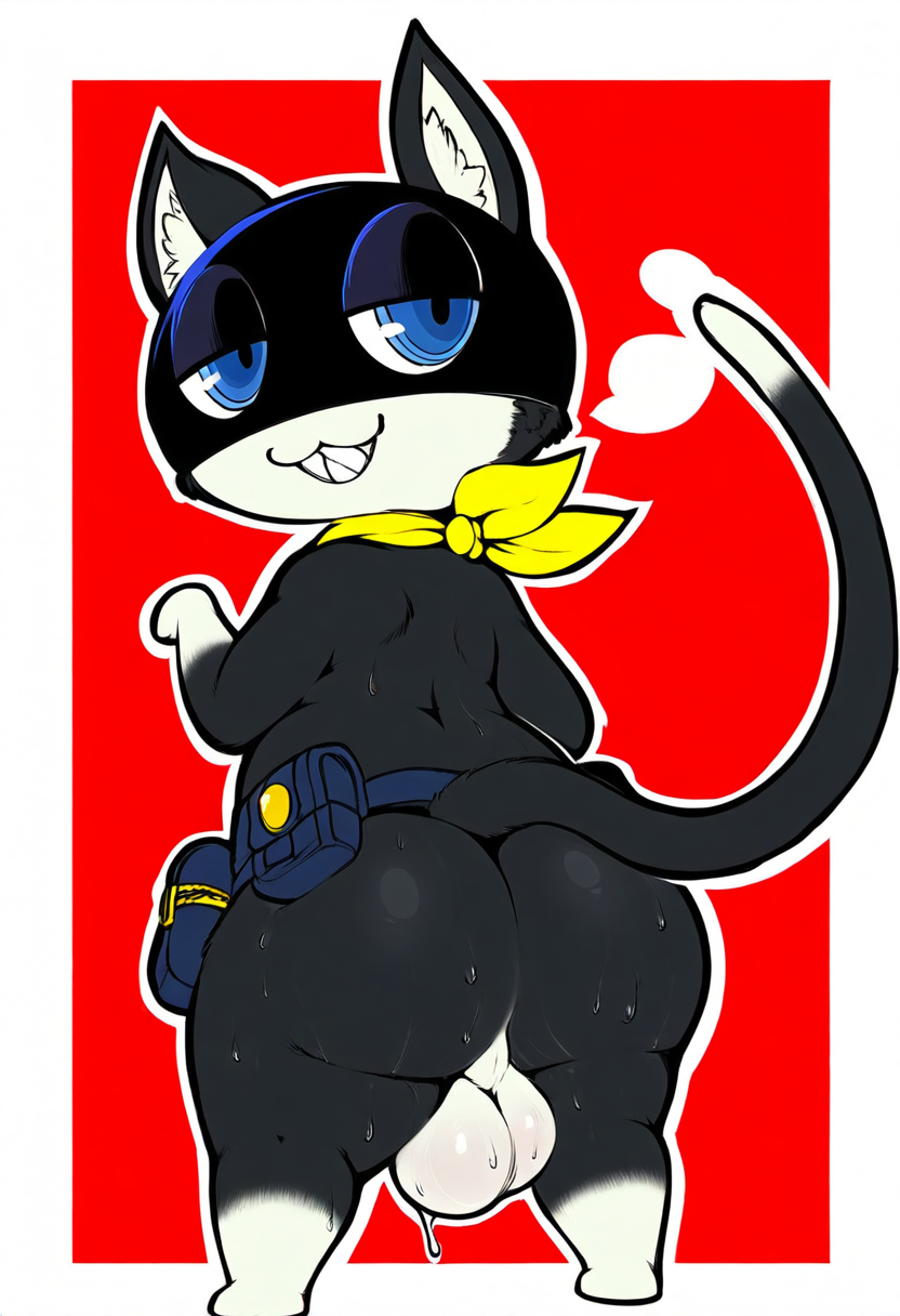 Rule 34 Ai Generated Anthro Ass Atlus Backsack Balls Bandana Belt Big