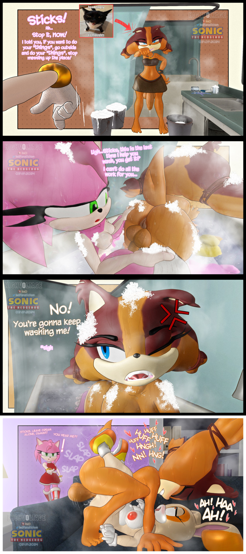 Rule 34 1futa 2girls 3d 3d Artwork Alternate Body Type Amy Rose