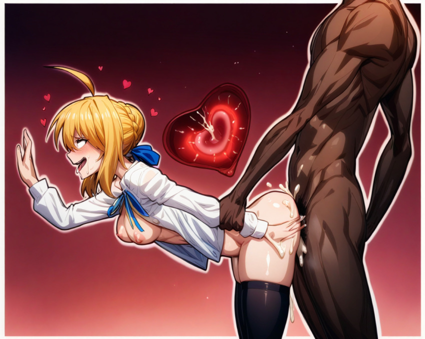 Rule 34 Ahe Gao Ai Assisted Aima Zero Artoria Pendragon Blonde Hair