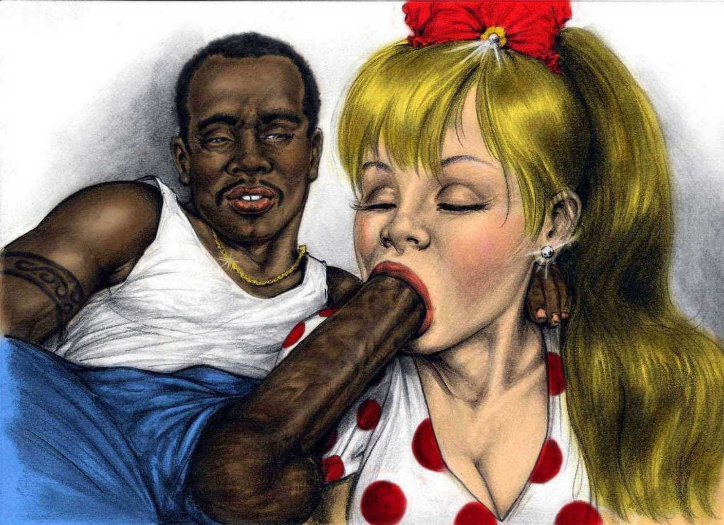 Cartoon erotic interracial