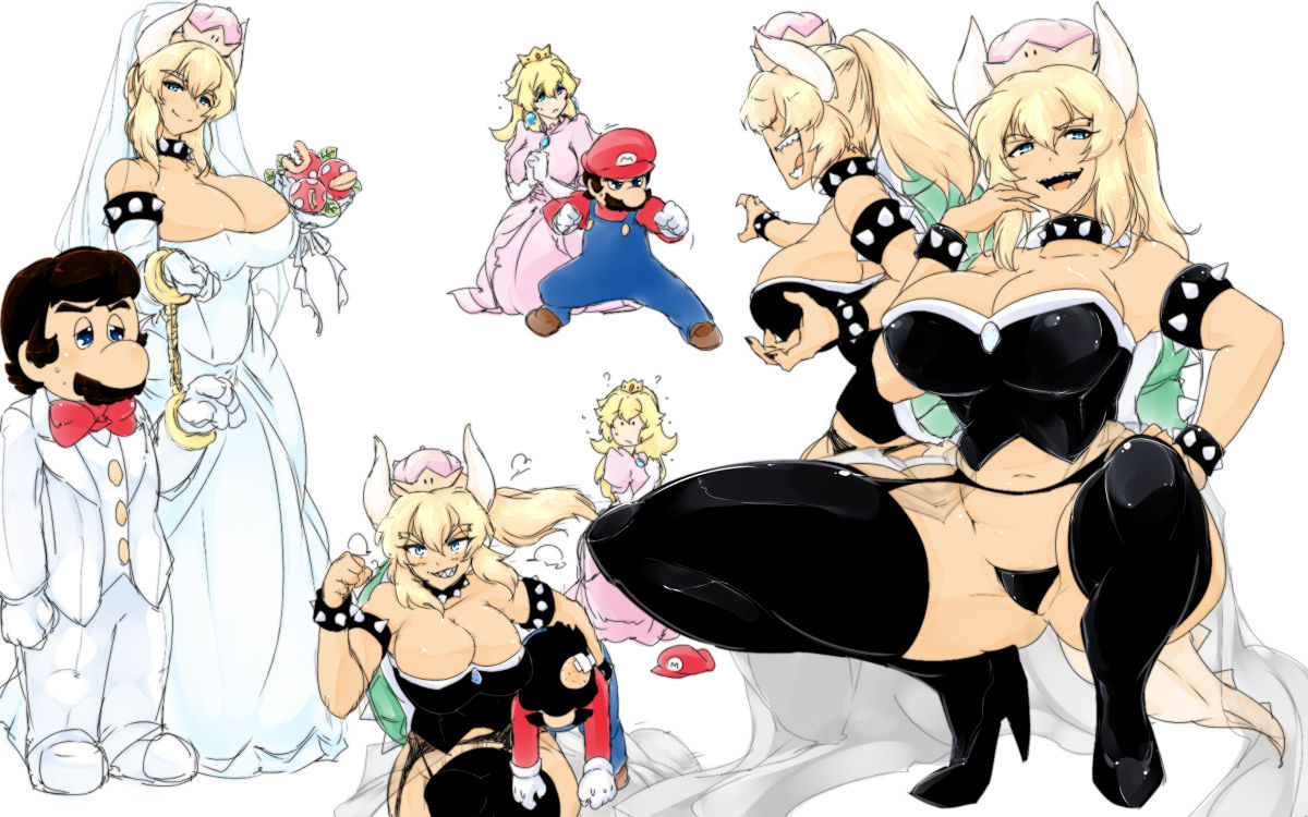 Bowsette princess peach double blow free porn photos