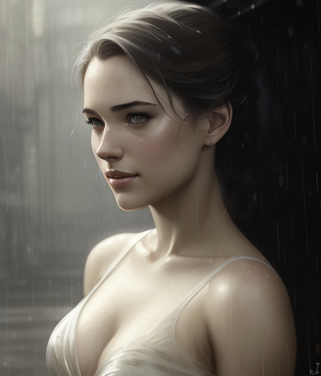 Rule 34 – 1girls ai generated black hair breasts brown eyes curvy curvy body curvy figure cute cute expression cute face digital painting (artwork) face feet out of frame female female only lamoirami lingerie lingerie bouquet nonude nose oil painting only female outdoor painting perfect portrait rain seductive seductive look seductive smile short hair shy solo solo focus street under the rain underwear white undershirt white underwear | 7916079