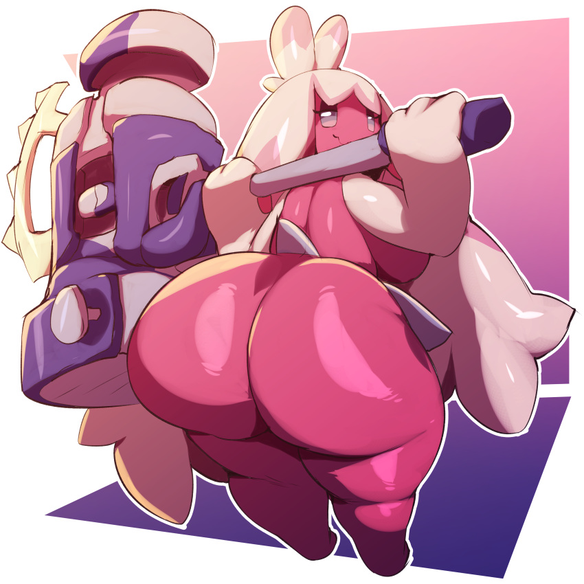 Rule 34 – absurd res adorable ass ass bedroom eyes big ass big breasts big butt breasts cute cute face female female only generation 9 pokemon hair hammer hi res holding hammer holding object holding tool huge ass huge breasts huge butt huge thighs humanoid hyper hyper ass hyper butt hyper hips hyper thighs looking at viewer looking back narrowed eyes nintendo nude pink body pink hair pokemon pokemon (species) seductive side boob smile solo solo female thick thighs tinkaton tools trinity-fate62 wide hips | 7872618