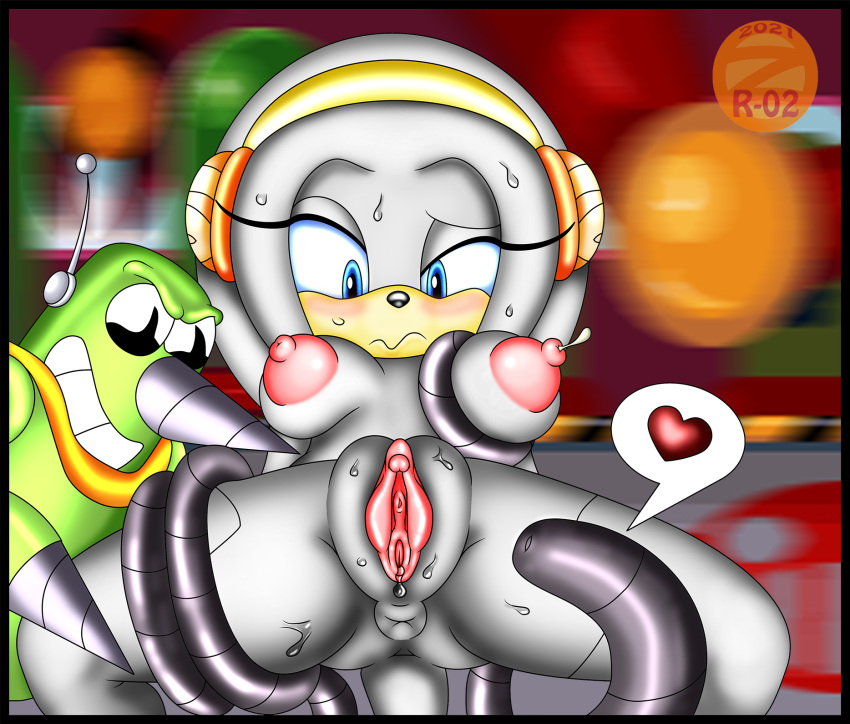 Rule 34 – 2021 adventures of sonic the hedgehog anthro anus areola badnik big areola big pussy biped black eyes black nose black tentacles blue eyes bodily fluids breast play breasts clitoris dripping duo echidna female front view genital fluids genitals green body grin grounder (adventures of sonic the hedgehog) heart hi res imminent rape lactating looking at another machine male male/female mammal monotreme nipples nude project x love potion disaster pussy pussy juice pussy juice drip restrained by tentacles robot robotic tentacles sega smile sonic the hedgehog (series) spread legs spreading sweat tentacle tentacle on breast urethra white body worried zeta r-02 zeta the echidna | 7854712