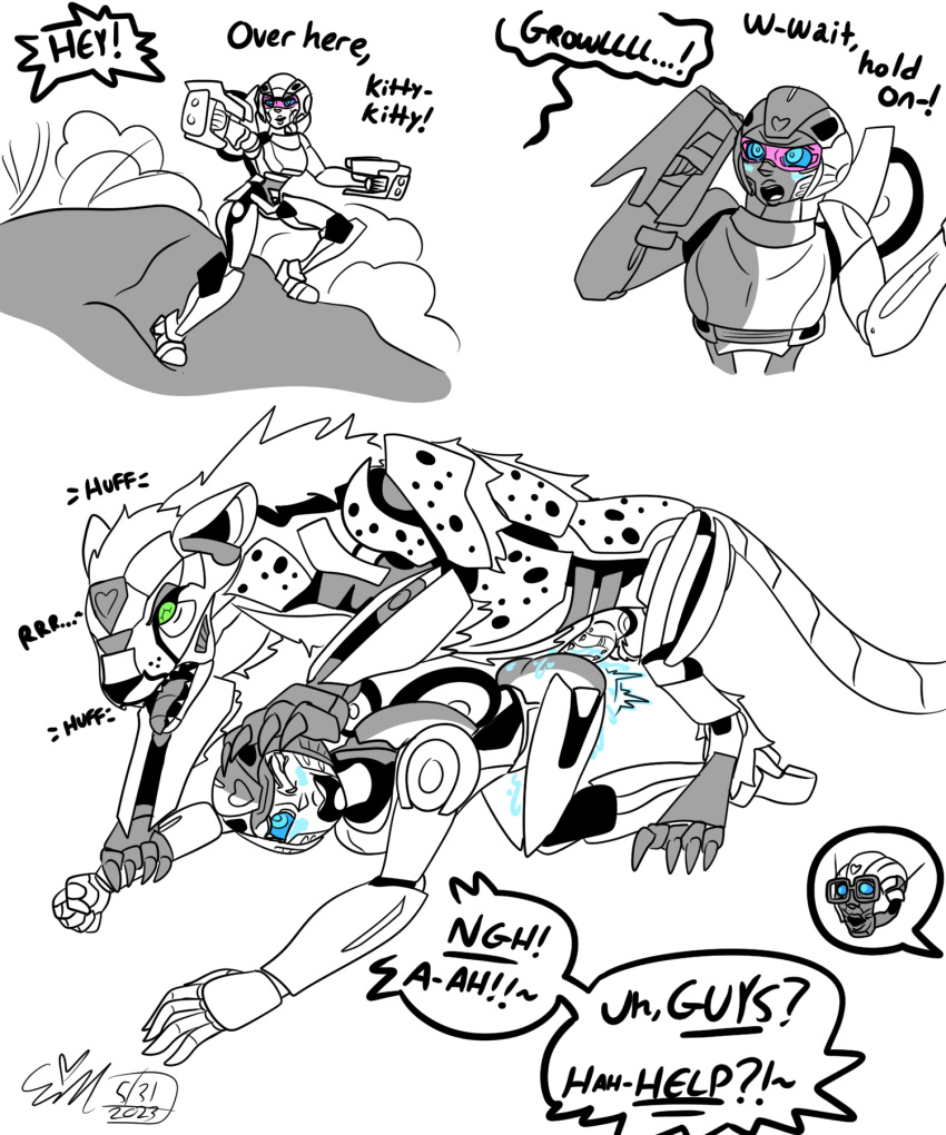 Rule 34 – 5:6 arcee blush bodily fluids cheetah cheetor digital media (artwork) doggy style duo english text erynerikard felid feline female feral from behind position genital fluids genitals hasbro hi res holding down humanoid humanoid on feral machine male male/female mammal moan mounting paw on face penetration penis pogchamp questionable consent robot robot humanoid sex speech bubble takara tomy text transformers transformers rise of the beasts wheeljack zoophilia | 8008318