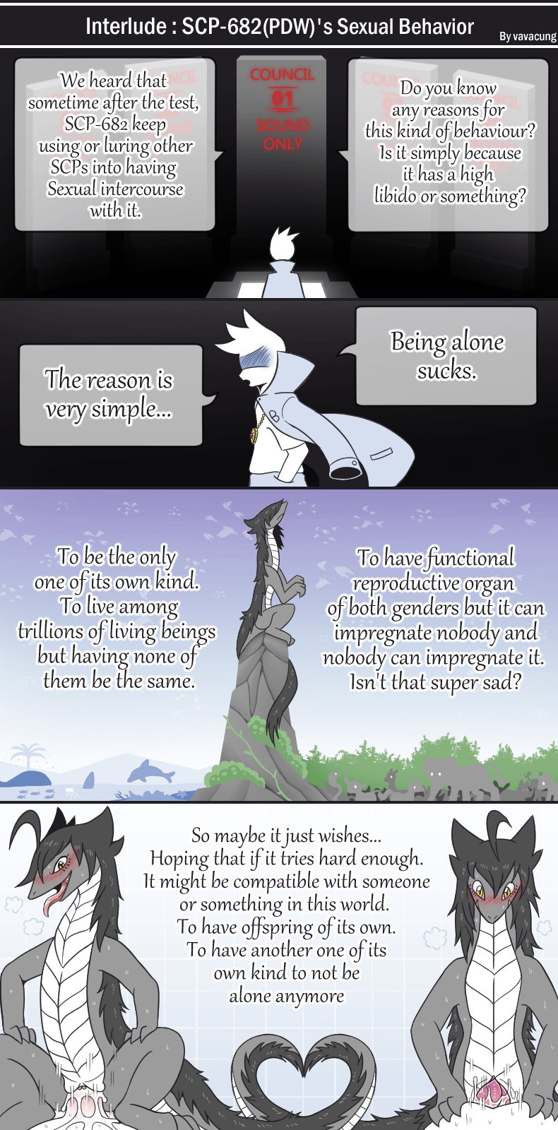 Rule 34 – cowgirl position doggy style english text fur intersex interspecies interspecies sex jack bright lizard o5 council open mouth scp scp-682 scp-963 scp foundation speech bubble tail text text bubble tongue tongue out vavacung | 8039031