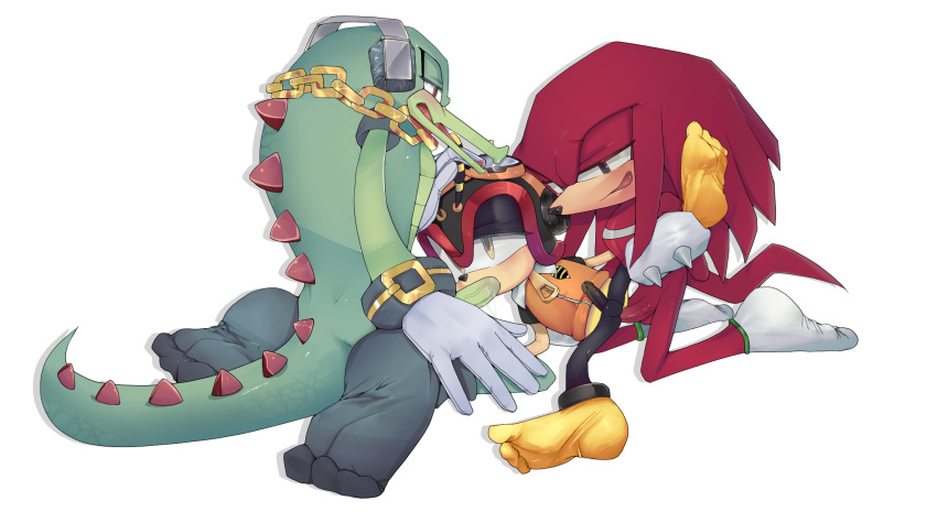 Rule 34 – adult on young anal anal sex ankle socks anonymous artist arthropod bee charmy bee clothing crocodile crocodilian crocodylid echidna fellatio footwear foreskin genitals gloves group group sex handwear hi res humanoid hymenopteran insects knuckles the echidna male male/male mammal monotreme oral penetration penile penis reptile scalie sega sex sideway missionary position size difference socks sonic the hedgehog (series) spitroast threesome trio vector the crocodile young | 8012498