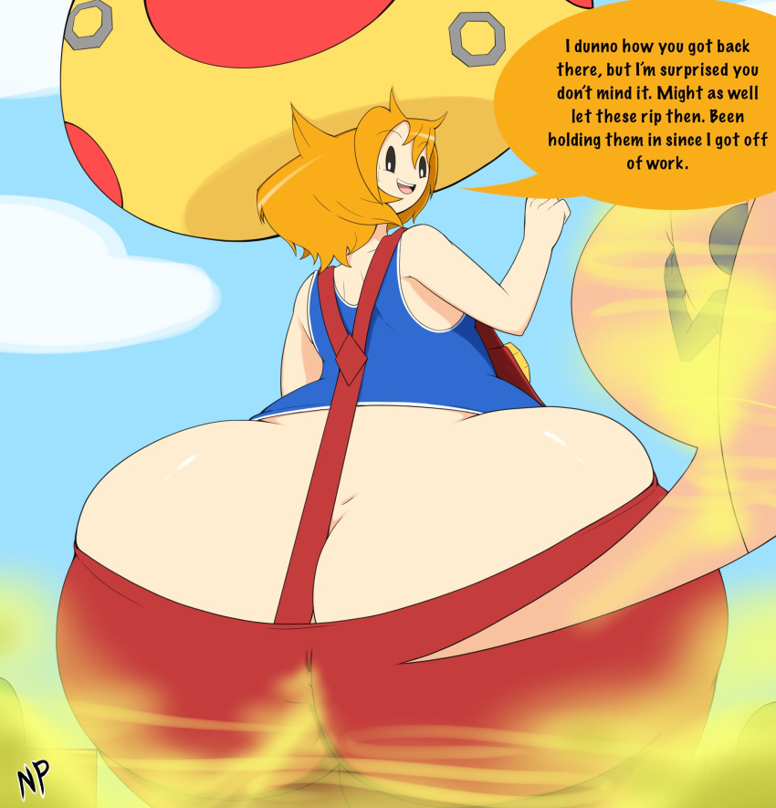 Rule 34 – 2023 anon anus big ass bigger male blue tank top bottom heavy femboy butt crack dialogue dimples of venus english text fart fart cloud fart fetish femboy giant huge ass looking back mario (series) nataliebum25 nintendo orange hair original character overalls red overalls rusty (nataliebum25) shiny skin smaller male speech bubble super mario bros. tank top toad (mario) trapped in butt | 8125558