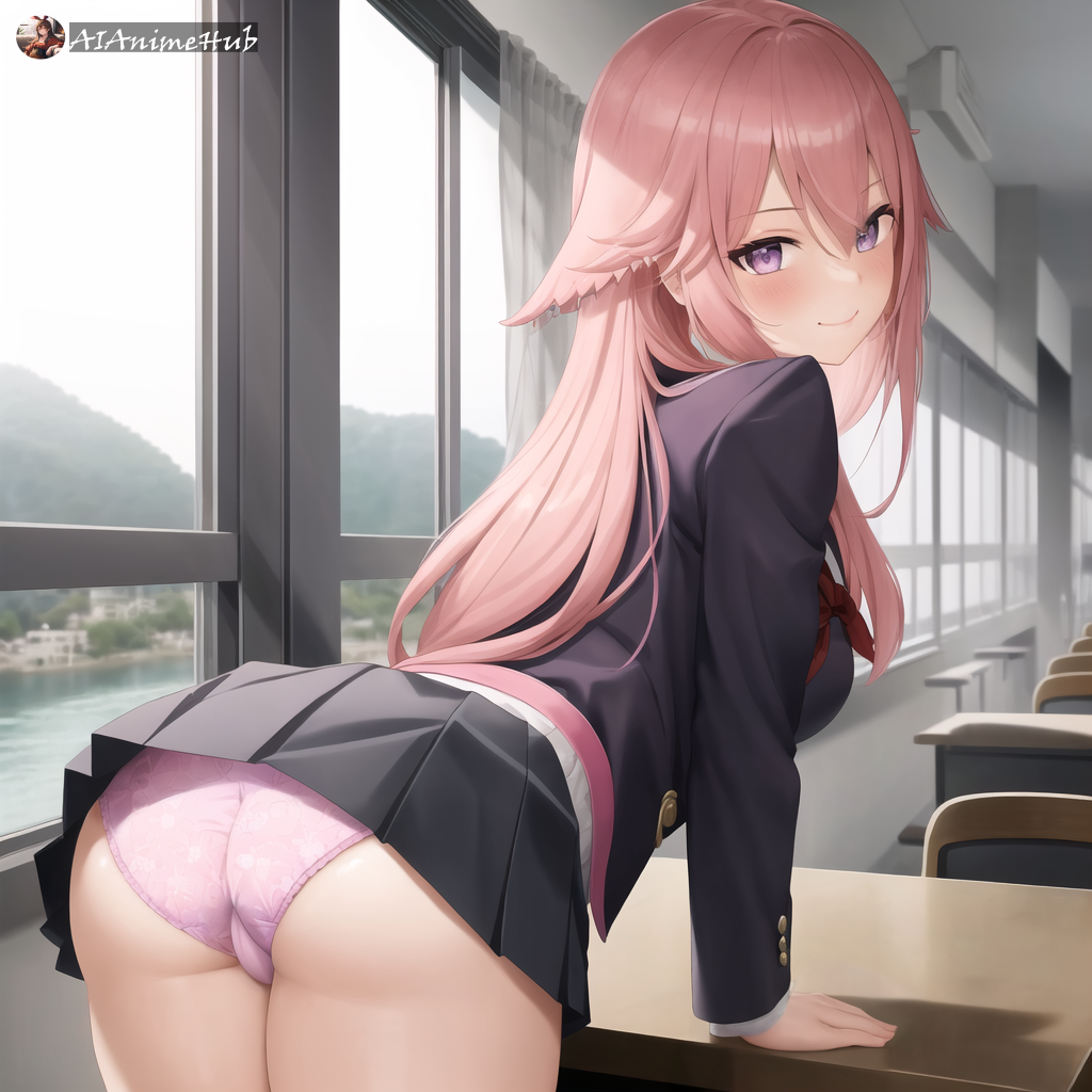 Rule 34 - 1girls Ai Generated Bending Over Bent Over Bent Over Table  Cameltoe Female Female Female Only From Behind From Behind Position Genshin  Impact Looking At Viewer Looking Back Panties Pink