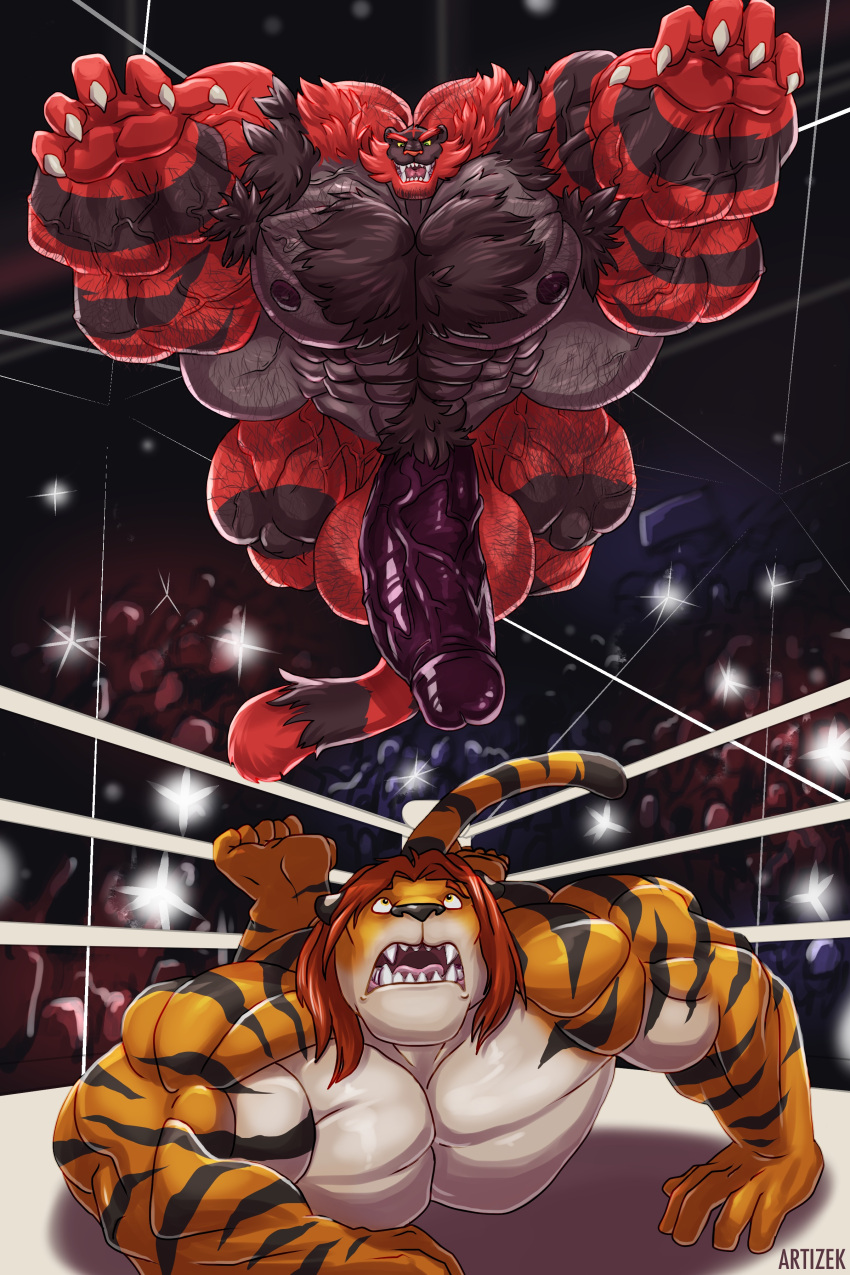 Rule 34 - Abs Artizek Furry Gay High Resolution Highres Hyper Cock Hyper  Penis Incineroar Muscle Muscles Muscular Nipples Pecs Pokemon Pokemon  (species) Wrestling Ring | 8131727