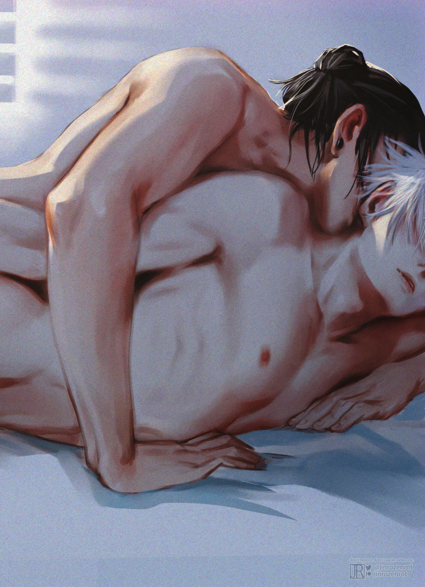 Rule 34 - 2boys Completely Nude Gay Implied Sex Jujutsu Kaisen Male  Male/male Male Only Nude Male Satoru Gojo Spooning Suguru Geto Yaoi |  8355542