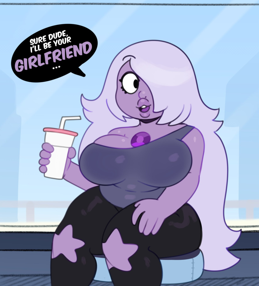 Rule 34 - :3 Amethyst (steven Universe) Anthro Big Breasts Cartoon Network  Somescrub Steven Universe Thunder Thighs Voluptuous | 8256670