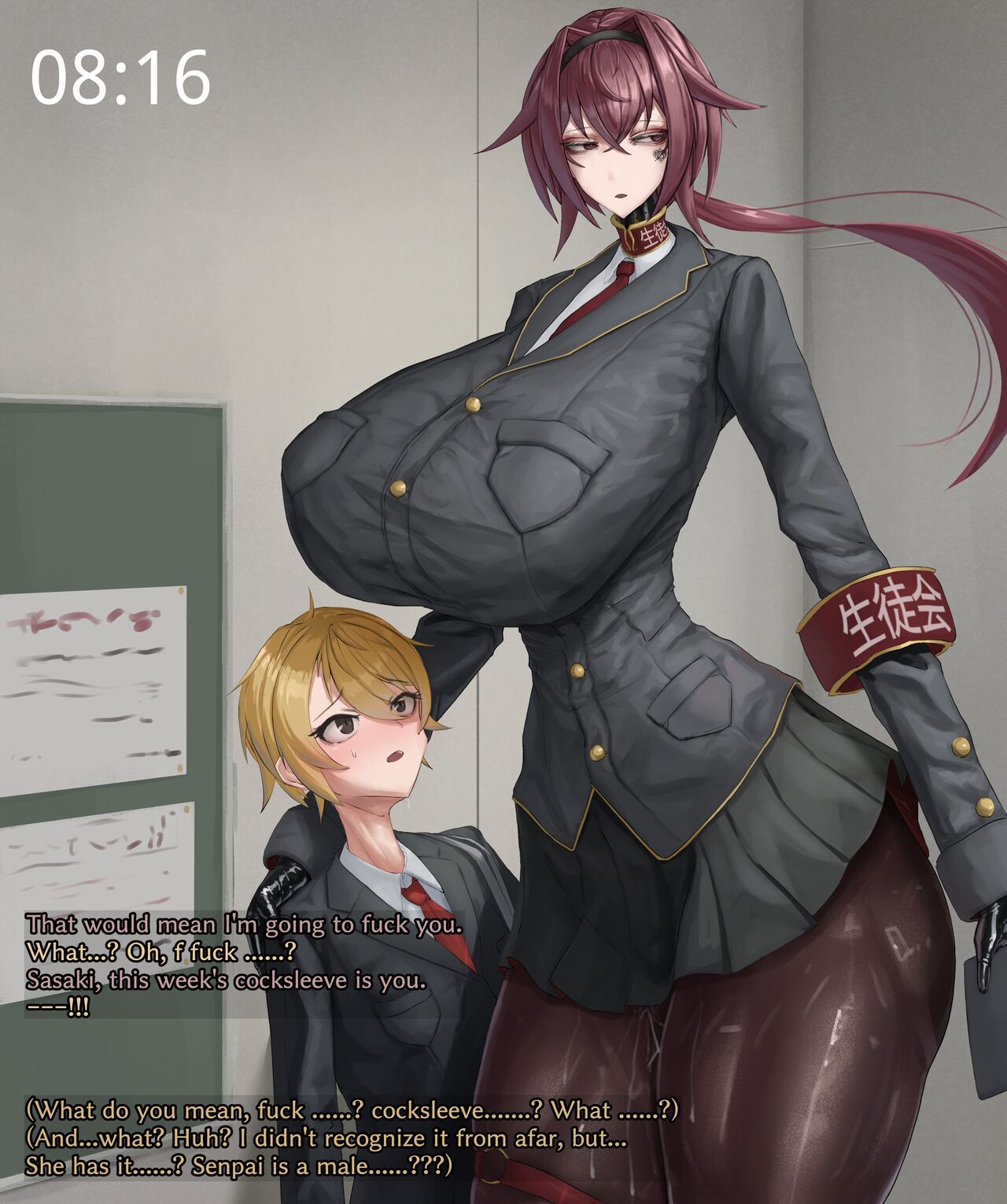 Rule 34 - 1boy 1futa 5 Fingers Armband Blonde Hair Canvassolaris Femboy  Femdom Futa On Male Futanari Hand On Shoulder Huge Ass Huge Breasts  Kirishima (canvassolaris) Larger Female Muscular Female Muscular Thighs