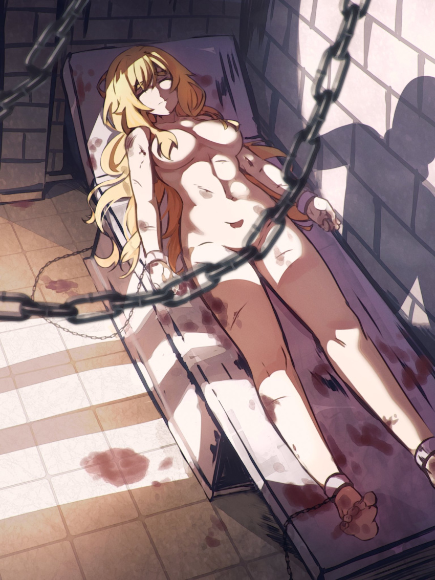 Rule 34 – 1girls beaten blonde hair breasts captured chained chains clothes removed completely naked completely naked female completely nude completely nude female dirty body frederica baumann hair over breasts kidnapped lying on back prisoner re:zero kara hajimeru isekai seikatsu sleeping solo female solo focus tiger girl unconscious zerobarto | 8443627