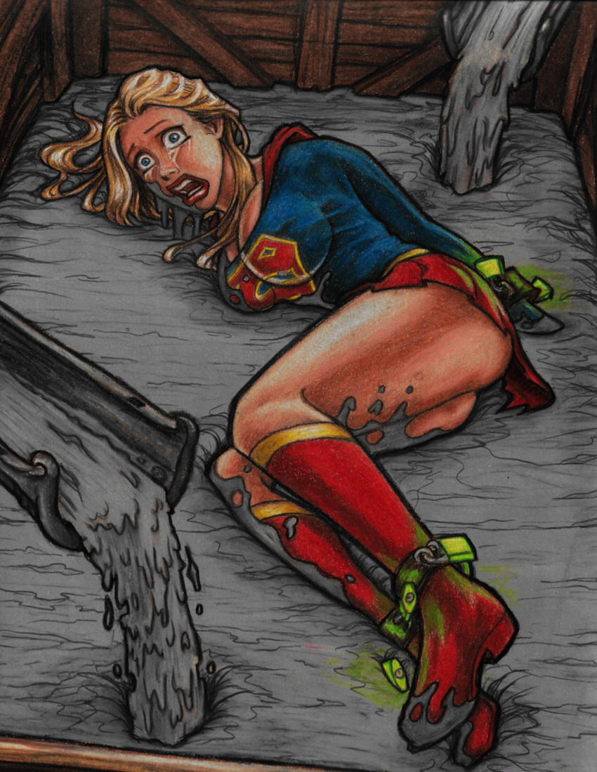 Rule 34 – abuse acidtester ankle cuffs bad end begging for mercy bondage bound ankles bound wrists concrete crying dc defeated defeated heroine defeated superheroine depowered fear kara danvers kara zor-el kryptonite padlock peril sinking supergirl superheroine tears thighs upskirt wet cement wide eyed | 8293477
