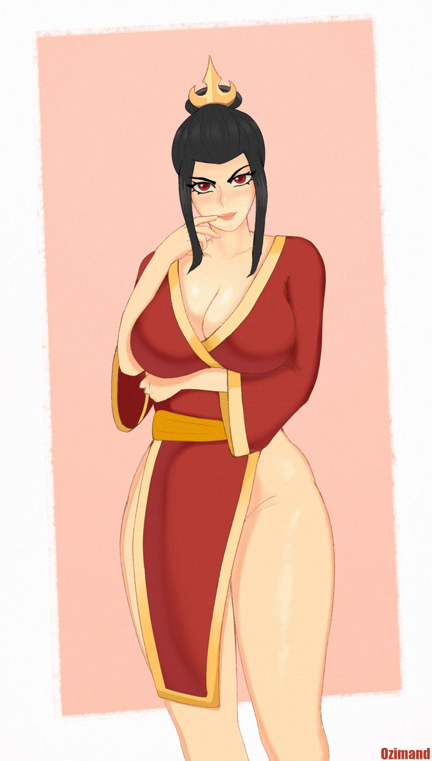 Rule 34 - Alternate Breast Size Avatar The Last Airbender Azula Breasts  Closed Mouth Female Female Focus Hair Bun Hair Ornament Looking At Viewer  Ozimand Pink Lips Red Eyes Solo Yukata | 8527176