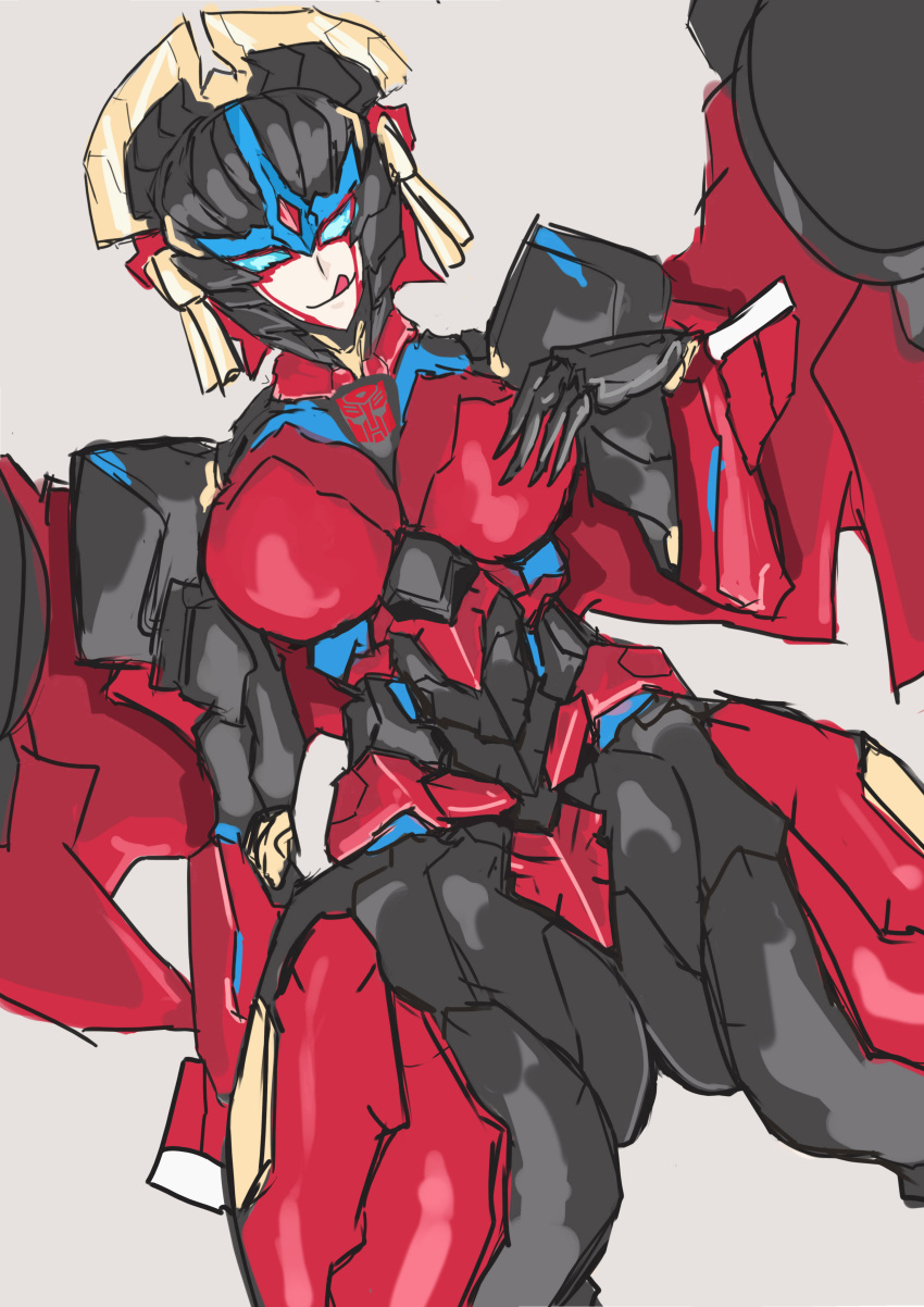 Rule 34 – ass ass visible through thighs athletic female breasts cameltoe crotch plate licking lips looking at viewer low-angle view robot robot girl skimpy armor touching own breast transformers transformers idw waaka horror (artist) windblade | 8269188
