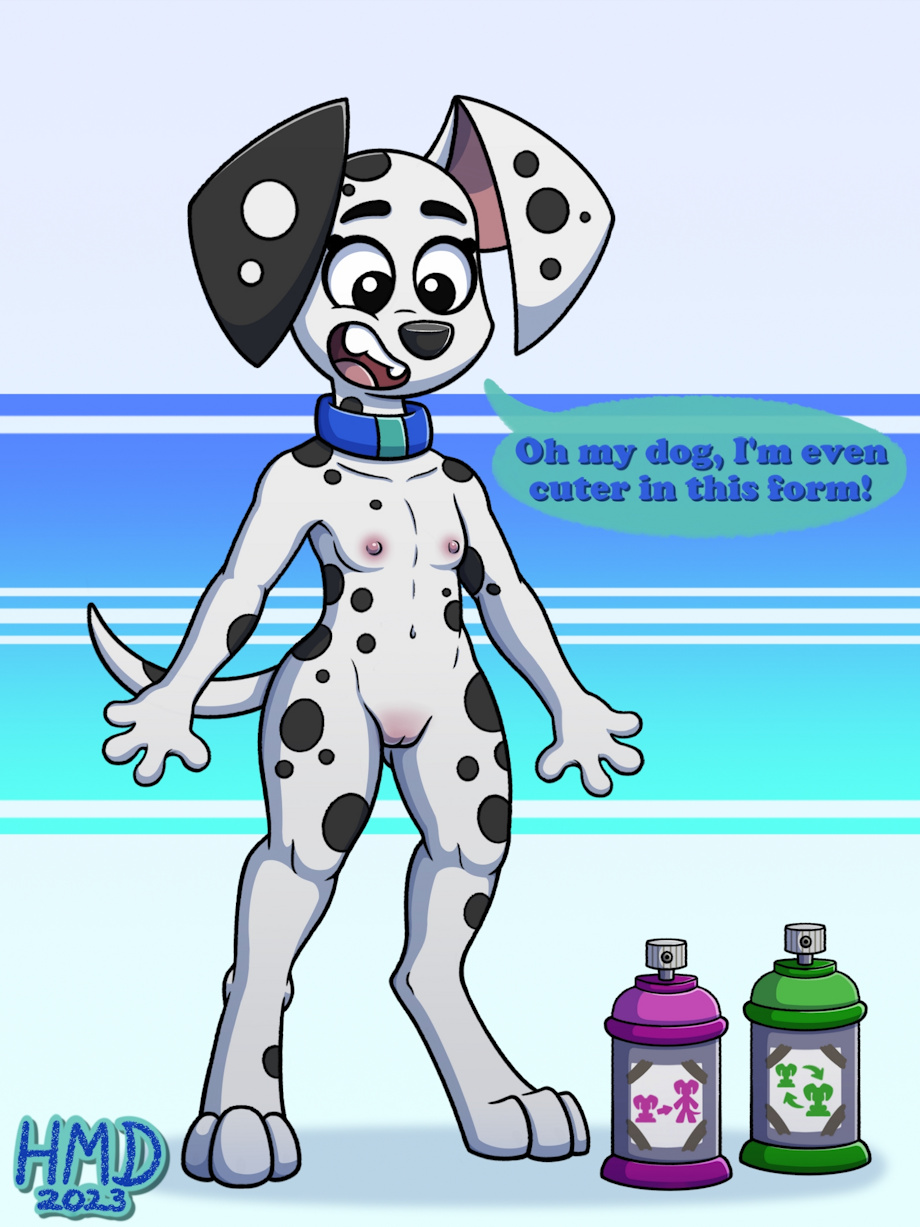 Rule 34 - 101 Dalmatian Street 101 Dalmatians Age Regression Aged Down  Anthro Breasts Canid Canine Canine Pussy Canis Collar Dalmatian Delilah (101  Dalmatians) Dialogue Disney Female Female Only Flat Chest Genitals