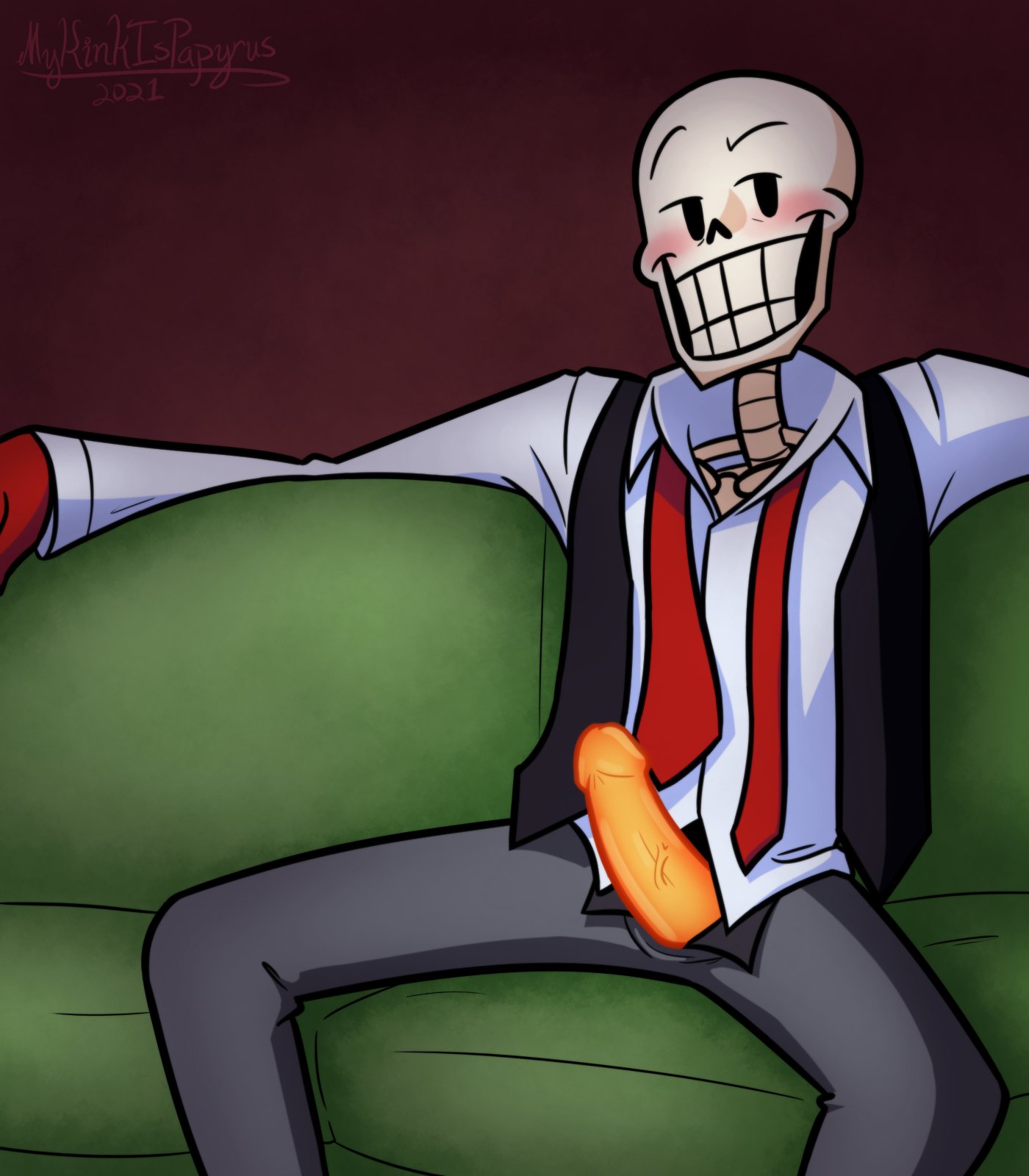 Rule 34 – animated skeleton couch ectopenis green couch green sofa looking at viewer male male only mykinkispapyrus orange penis papyrus penis penis out sitting sitting on couch sitting on sofa skeleton sofa solo solo male tagme underswap underswap papyrus undertail undertale untied tie | 4966158
