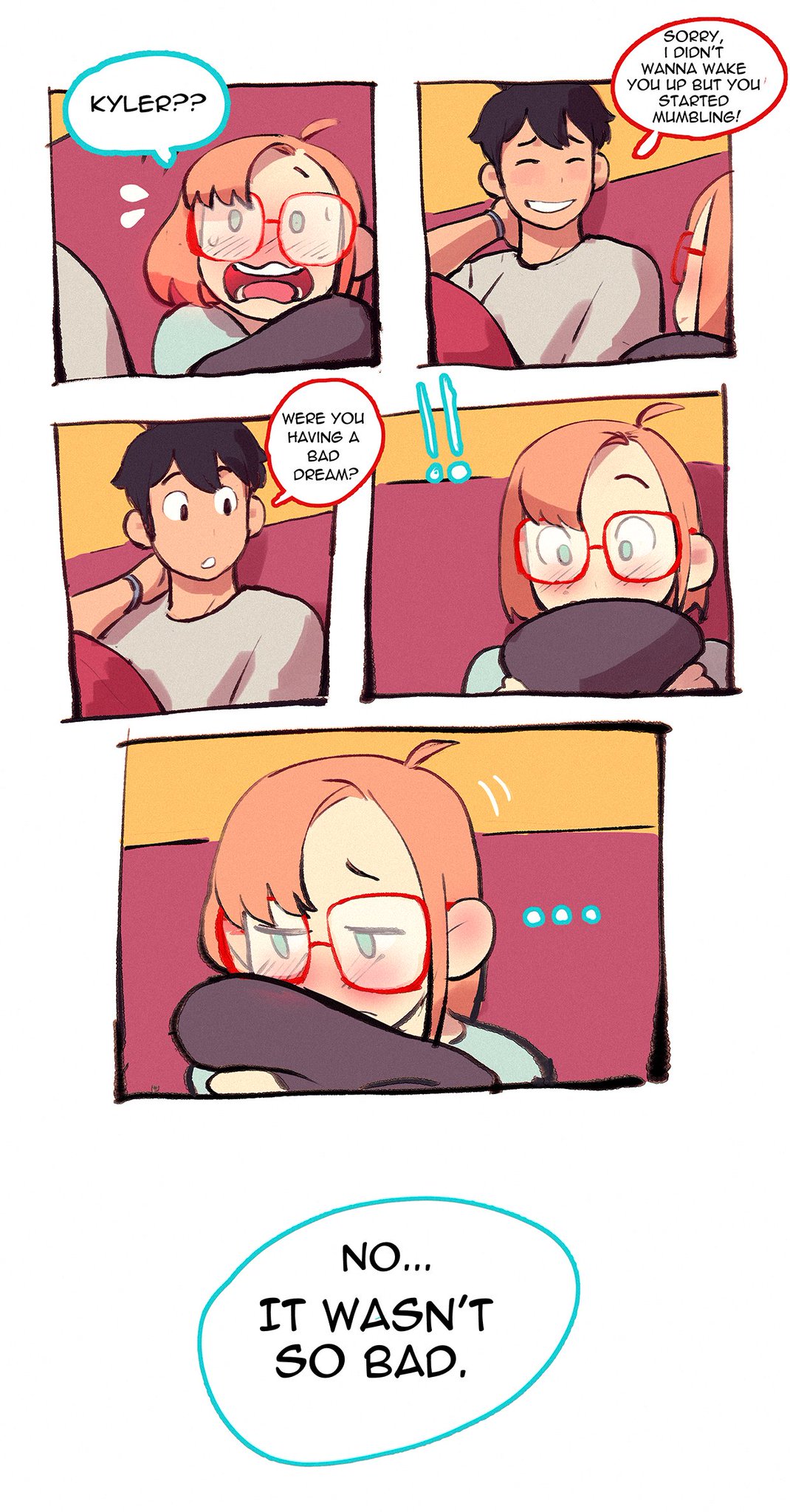 Rule 34 - 1boy 1girls 2021 Blush Blushing At Partner Close-up Colo Comic  Page Freckles On Face Glasses Jacket Kyler (colo) Leaning On Elbow Looking  At Partner Original Rita (colo) Shocked Signature