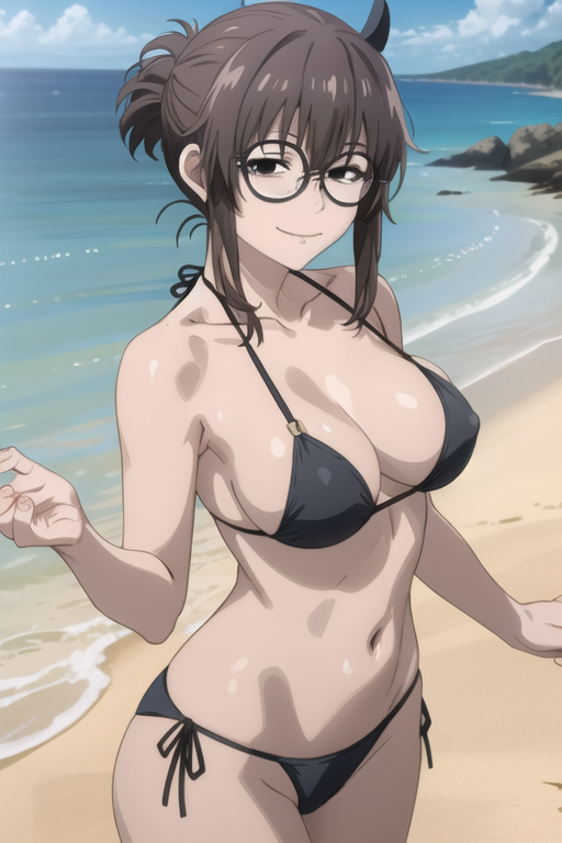 512px x 768px - Rule 34 - 1girls Ai Generated Beach Big Breasts Bikini Black Bikini Black  Eyes Brown Hair Call Of The Night Glasses Looking At Viewer Partially Nude  Perfect Body Rock Round Glasses Sand