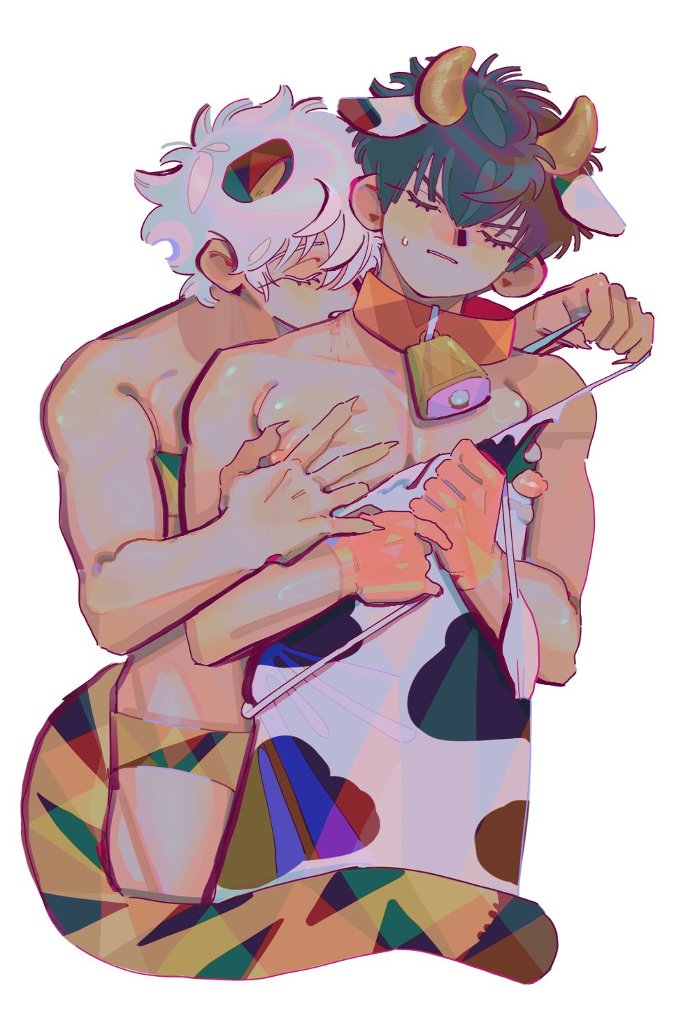 Rule 34 – 2boys 333shime assisted exposure bite black hair blood canon crossdressing chinese zodiac closed eyes collar cow boy cow ears cow horns cow print cowbell crossdressing from behind gay gintama gintoki sakata hand on chest hijikata toshiro male male only official alternate costume pecs sharp fingernails tiger boy tiger ears tiger print tiger tail toned toned male torn clothes undressing another white hair yaoi year of the ox year of the tiger | 8361611