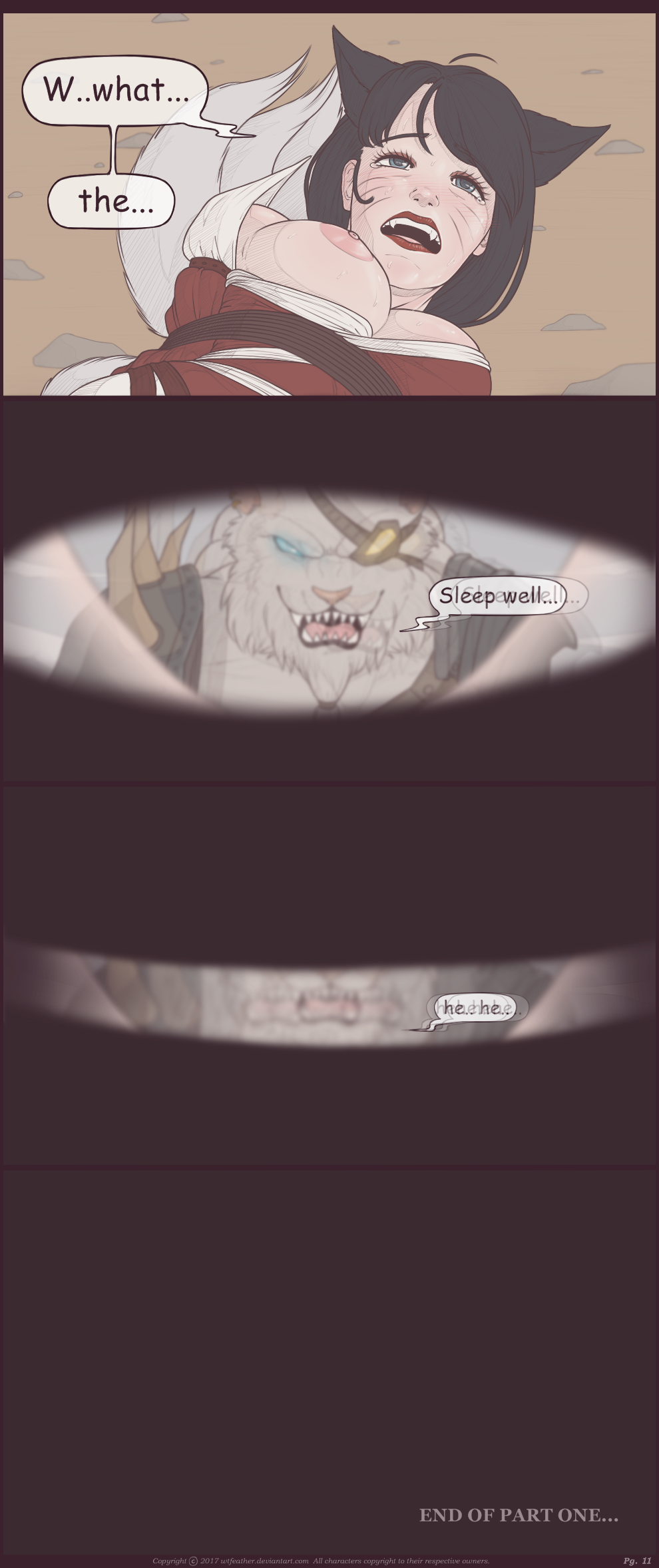 Rule 34 – ahri bondage breasts breasts out captured captured heroine comic dialogue drugged drugs league of legends nipple slip pov rengar submissive pov sweat tears text tickle torture tickling unconscious wtfeather | 8589731