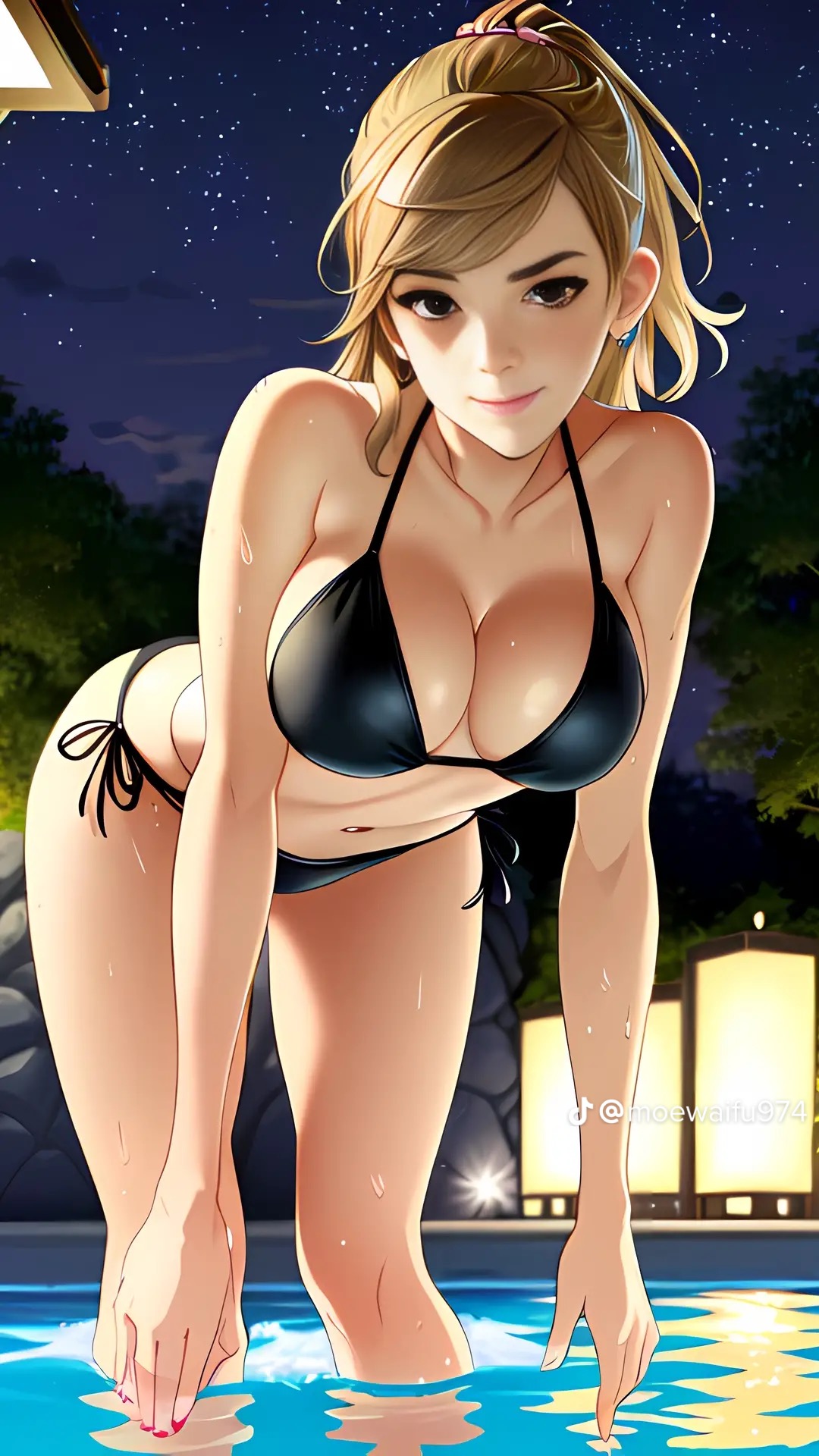 Rule 34 Ai Generated At Night Bending Over Big Breasts Bikini