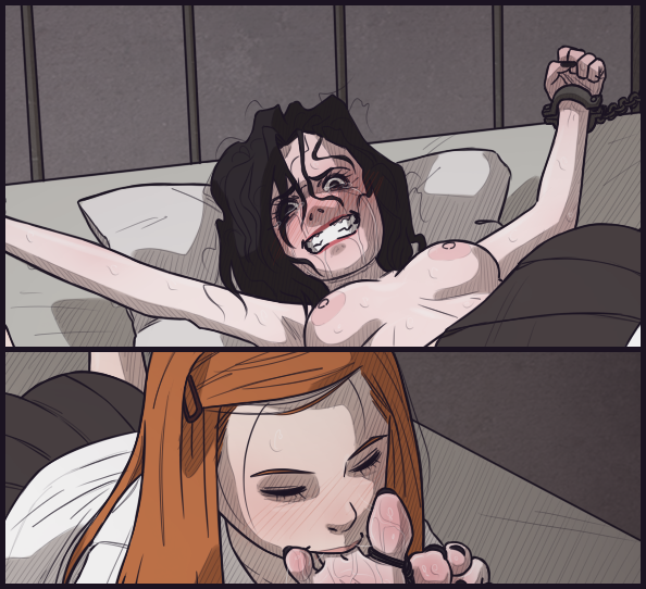 Rule 34 – 2girls bellatrix lestrange bondage breasts captured captured villainess clenched teeth close-up crying crying with eyes open feet foot worship ginny weasley harry potter lezdom on bed red hair school uniform schoolgirl shackles sucking toes sweat tears tickling tied to bed toes toes tied wtfeather yuri | 8595147