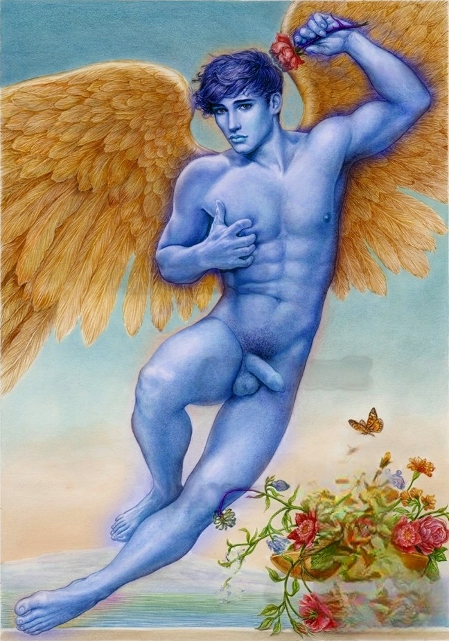 Rule Angel Angel Wings Blue Body Blue Nipples Blue Skin Completely Naked Completely Naked