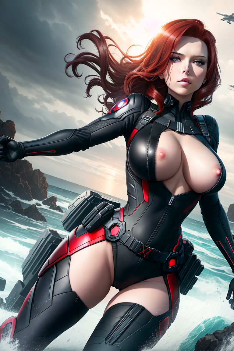 Rule 34 - Ai Generated Big Breasts Black Widow (marvel) Digital Art Erotic  Erotic Costume Milky Red Hair Sensual Sexy Pose Stylish Superheroine |  8368738