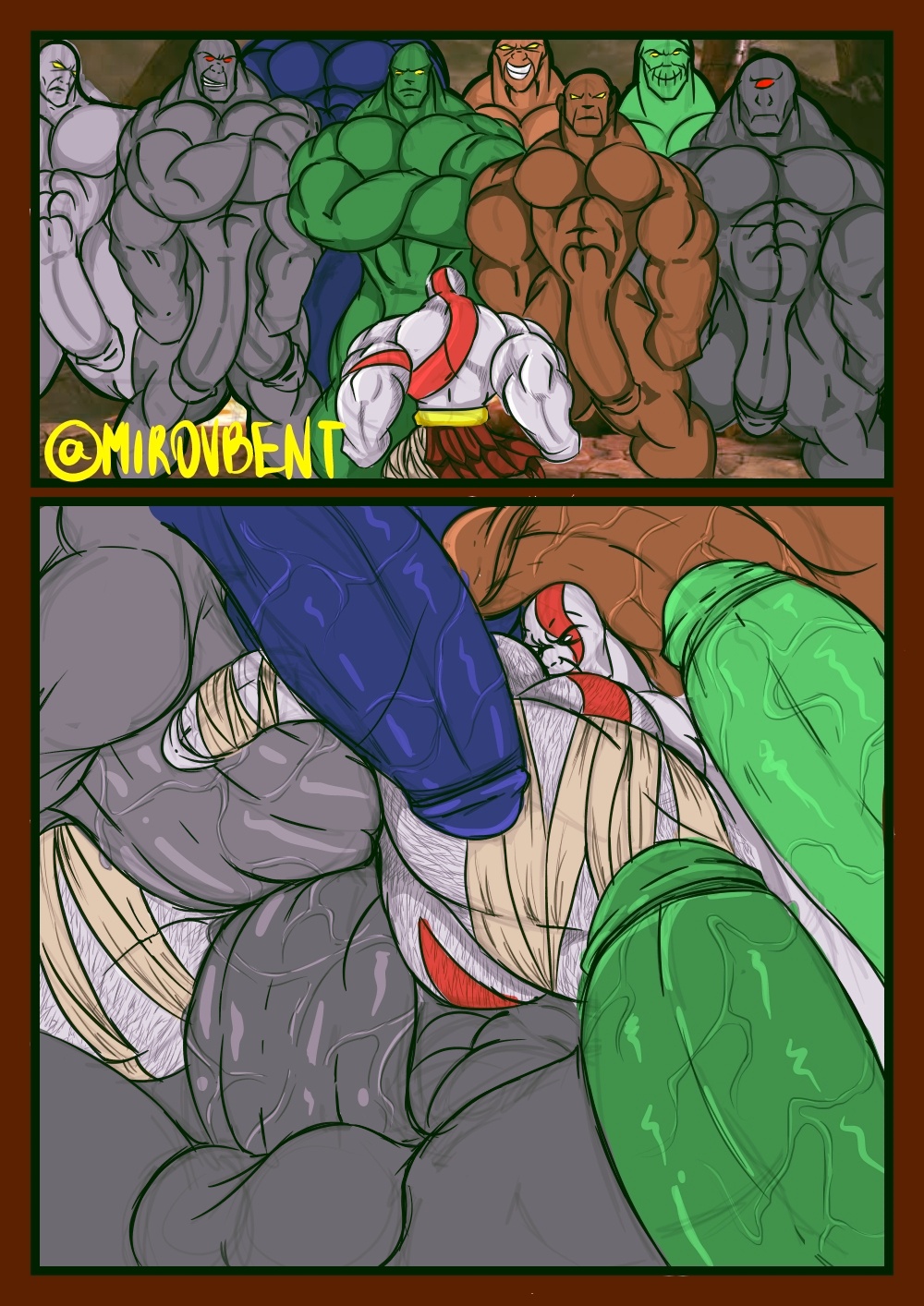 Rule 34 – anal sex angry face anthro on human anthro penetrating bald bara beard big ass big butt big penis bukkake daddy defeated hero defeated heroine dilf double penetration erect nipples erect penis erection facial hair fat ass gang rape gangbang gangrape gay gay anal gay sex giant god of war group sex hair hairy ass huge cock kratos male/male male only markings massive ass mature male mirovbent monster cock muscles muscular muscular arms muscular ass muscular back muscular legs muscular male muscular thighs pale-skinned male pale skin panels tagme tattoo thick ass thick thighs transition used as an object veiny penis yaoi | 8624089