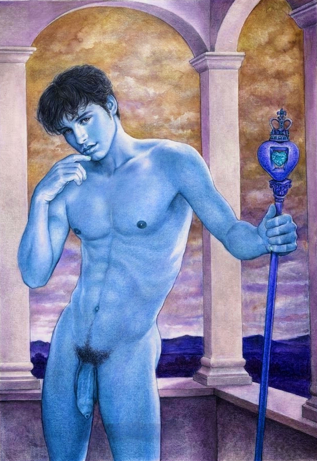 Rule 34 Blue Body Blue Nipples Blue Skin Completely Naked Completely