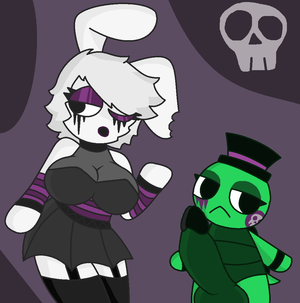 Rule 34 – 1boy1girl 1girl1boy annoyed armwear big breasts big eyes bisexual (female) black choker black dress black neckwear black tears blowing kiss blush bracelets cleavage dark eyelids edit emo erection eyelashes eyelashes visible through hair frown goth green penis green skin grey dress large penis leggings makeup makeup running no bra no fingers no hair open mouth penis purple blush purple eyelids rabbit ears rabbit tail runny makeup see-through clothing see-through top skull tattoo slinky striped armwear striped clothing thighs top hat turtle turtle shell turtle tail white fur white hair wink | 8570161