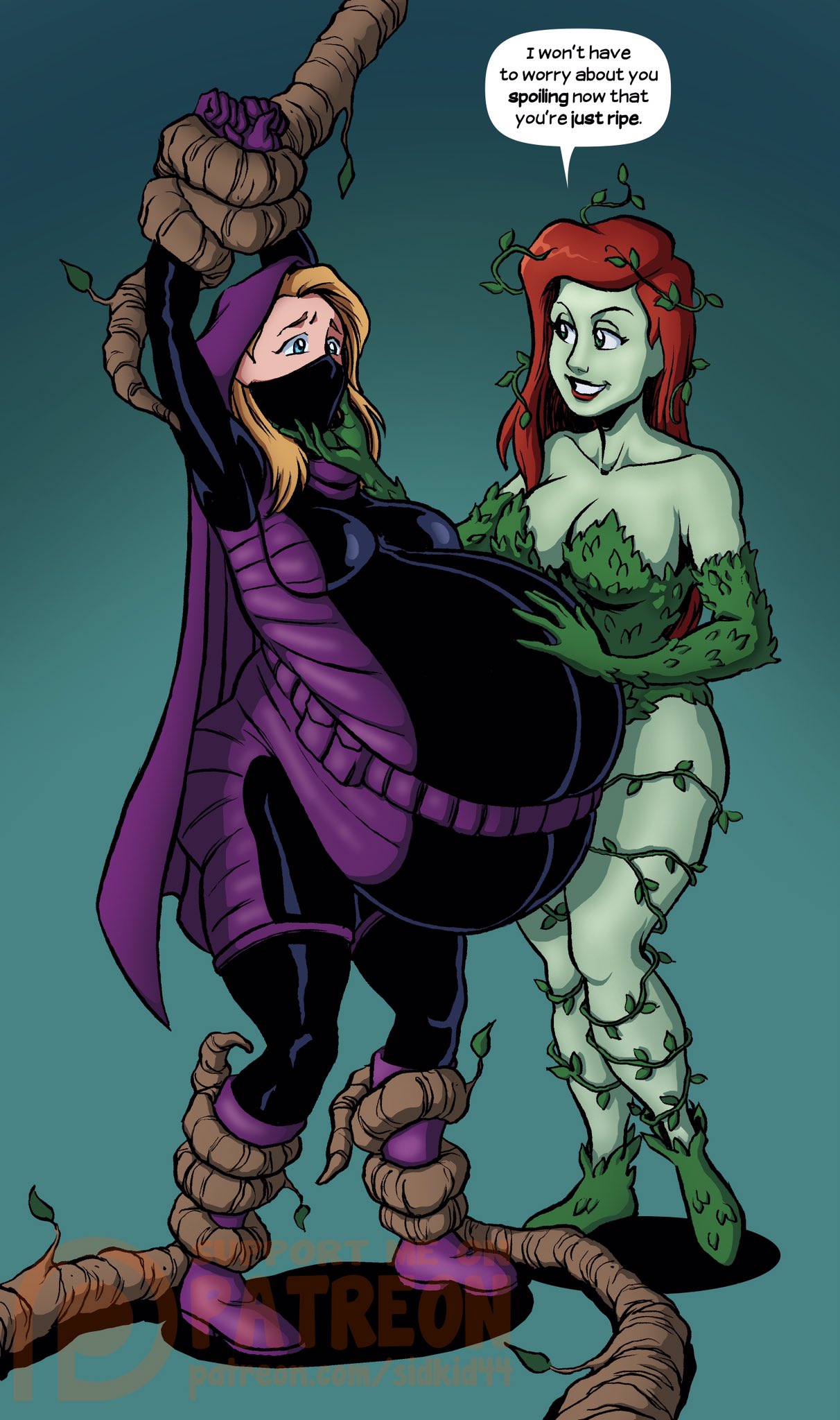 Rule 34 - 2girls Batman (series) Belly Belly Inflation Big Belly Bloated  Bloated Belly Blonde Hair Bondage Dc Dc Comics Female Femdom Femsub Hand On  Belly Inflation Poison Ivy Red Hair Sidkid44