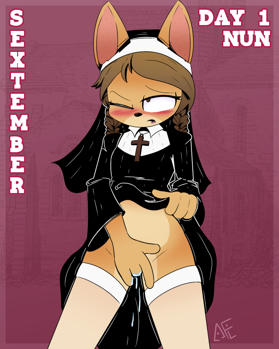 Rule 34 - Anthro Female Lynde Masturbation Nun Nun Habit Nun Outfit  Sextember Solo Tdfoxoo | 8620676