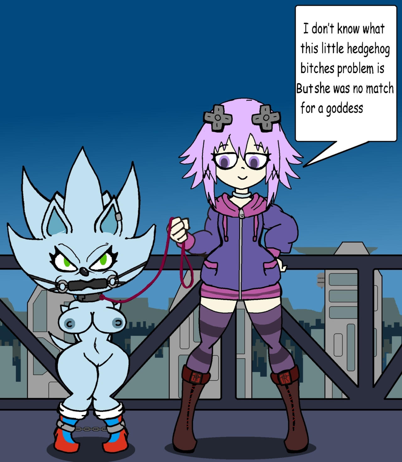 Rule 34 - Anthro Bondage Bound Drgonlordrog Eulipotyphlan Fan Character Female  Female/female Hedgehog Hi Res Human Mammal Nazo (sonic) Neptune Neptune  (series) Nidrog Rule 63 | 8630837