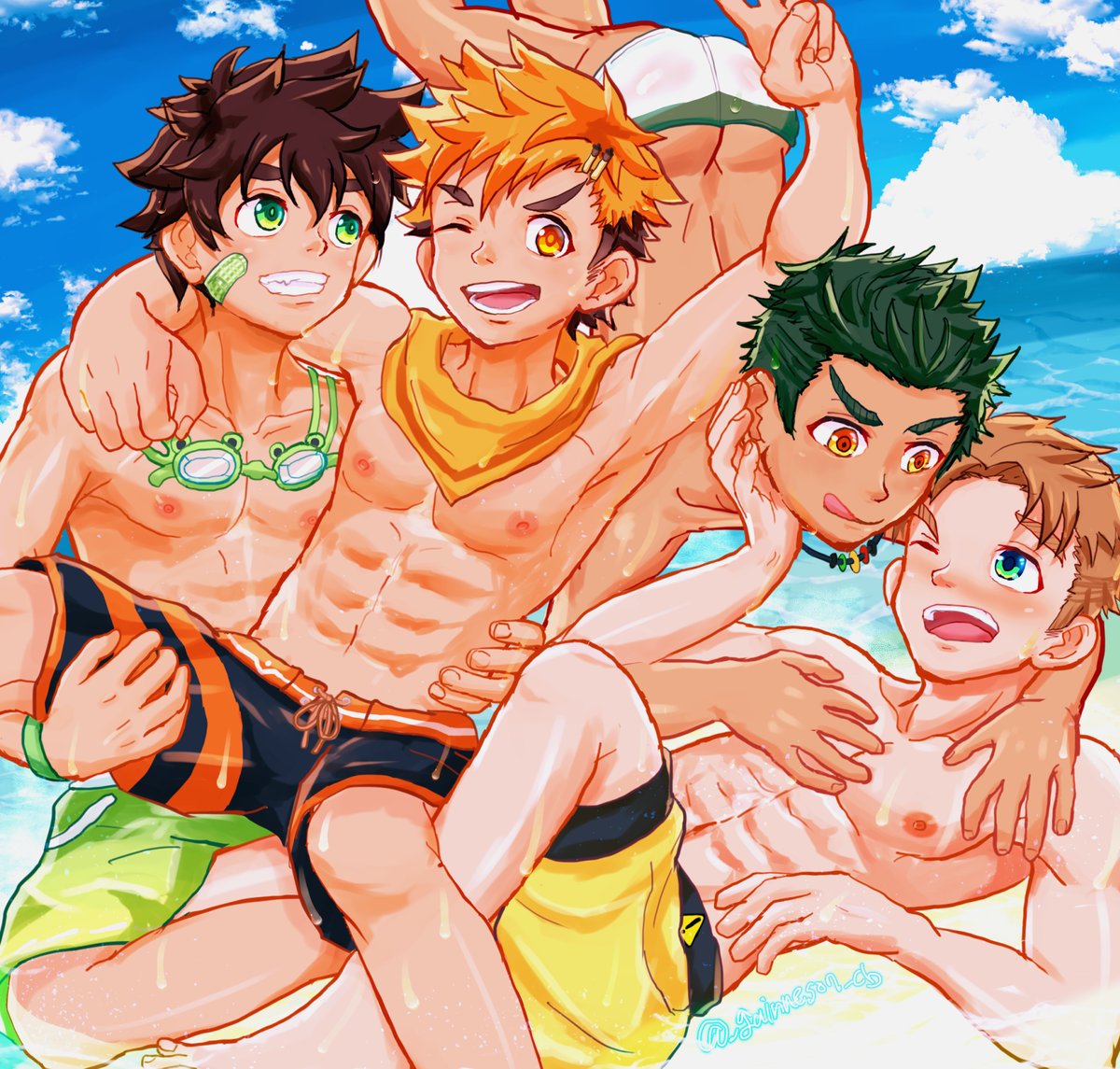 Rule 34 - Abs Armpit Armpits Beach Camp Buddy Gay Gay Domination Gay Sex  Guinneson Hiro Akiba Nsfw Sweat Sweaty Sweaty Armpits Sweaty Body Yaoi |  8611567