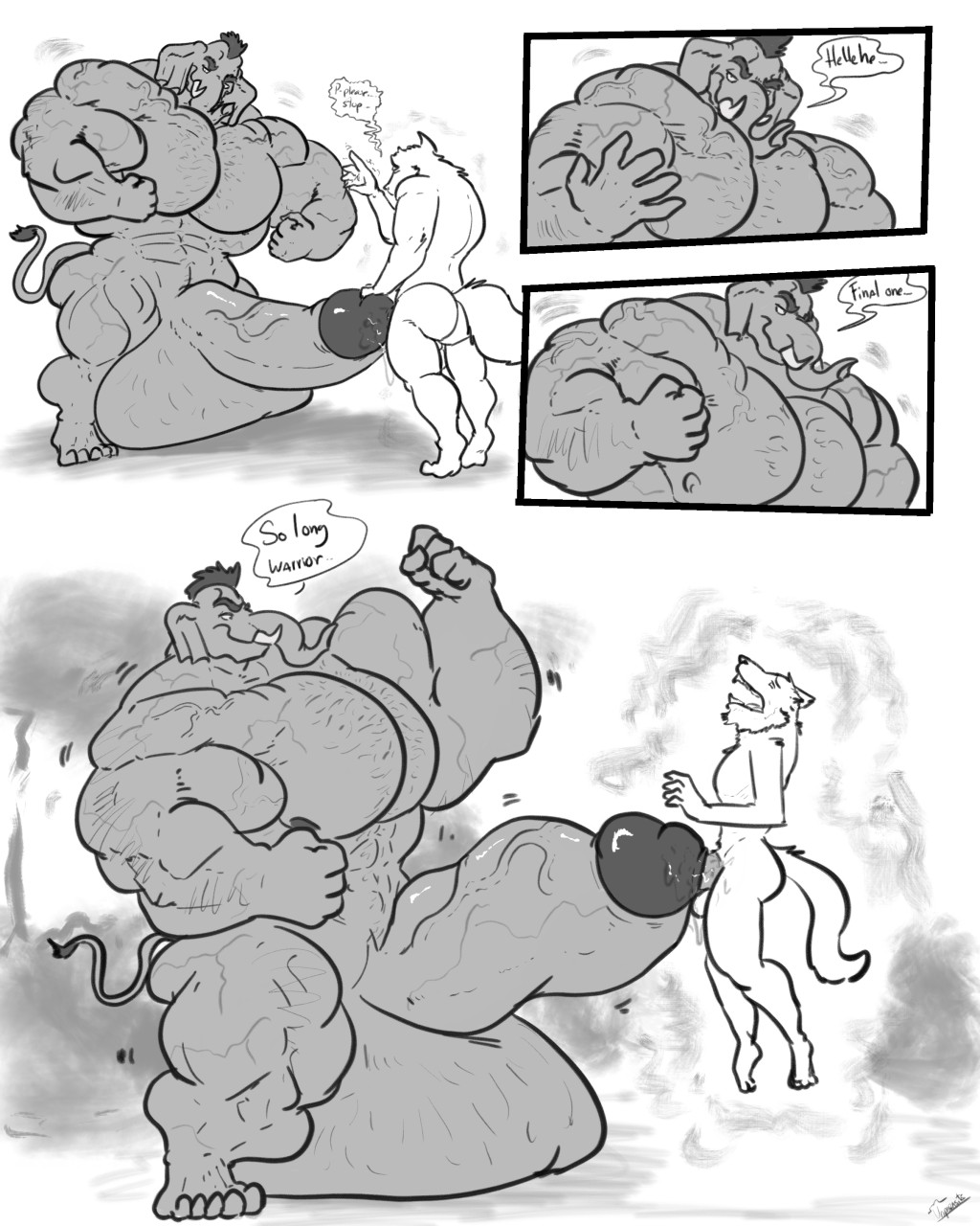 Rule 34 – anthro balls big balls big biceps big muscles canid canine canis comic dialogue dock dock piercing draining duo elephant elephantid furgonomics furry-specific piercing genitals growth hi res huge balls huge muscles hyper hyper balls hyper genitalia hyper pecs male male/male mammal mohawk muscle growth muscular muscular anthro muscular male piercing proboscidean shrinking size difference size transformation text thick thighs transformation uniparasite vain weak wolf xythan (character) | 8580021